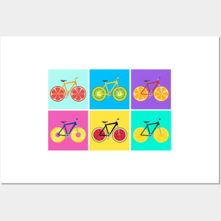 Fruit Wheels Pastel Bikes Fitness Posters and Art